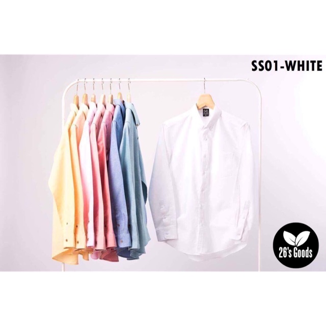 oxford-shirt-white-เสื้อเชิ้ตแขนยาวสีขาว