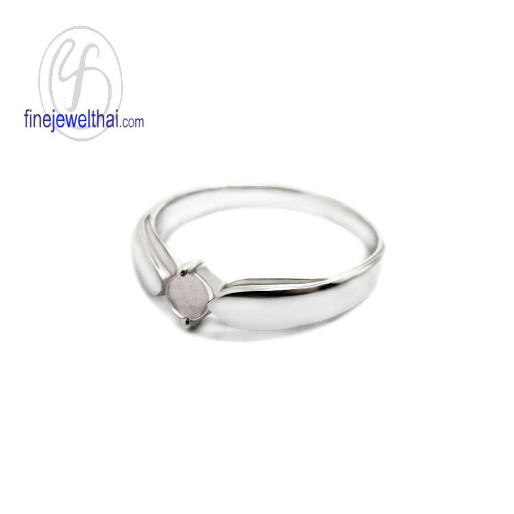 finejewelthai-แหวนโรสควอตซ์-โรสควอตซ์-แหวนเงินแท้-แหวนพลอย-rose-quartz-silver-ring-r1131rq-เลือกสีตัวเรือนได้