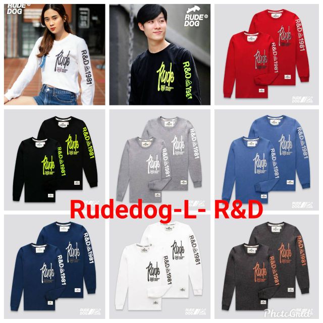 rudedog-เสื้อยืดแขนยาว-รุ่น-r-amp-d-สีแดง
