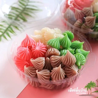 อาลัวกะทิสด  อาลัวใหญ่ อาลัวเพชรบุรี คละ 8 สี หลายไซส์ บรรจุถุง 💝《เจ》 photo
