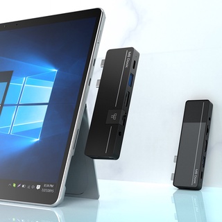 ฮับ USB C สําหรับ Microsoft Surface pro 8 pro X pro 9 2022 พร้อมอะแดปเตอร์การ์ดรีดเดอร์ HDMI RJ45 3.5 มม. USB3.0 TF PD Type-C