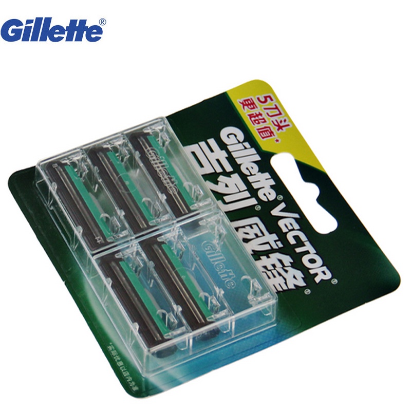 gillette-ใบมีดโกนหนวด-5-ใบมีด-2-ชั้น-ใบมีดตรง-สําหรับผู้ชาย-5-ชิ้น