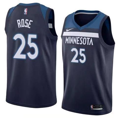 เสื้อกีฬาบาสเก็ตบอล-minnesota-timberwolves-สําหรับผู้ชาย-เสื้อกีฬาแขนสั้น-ลายทีม-derrick-rose-25-ชิ้น