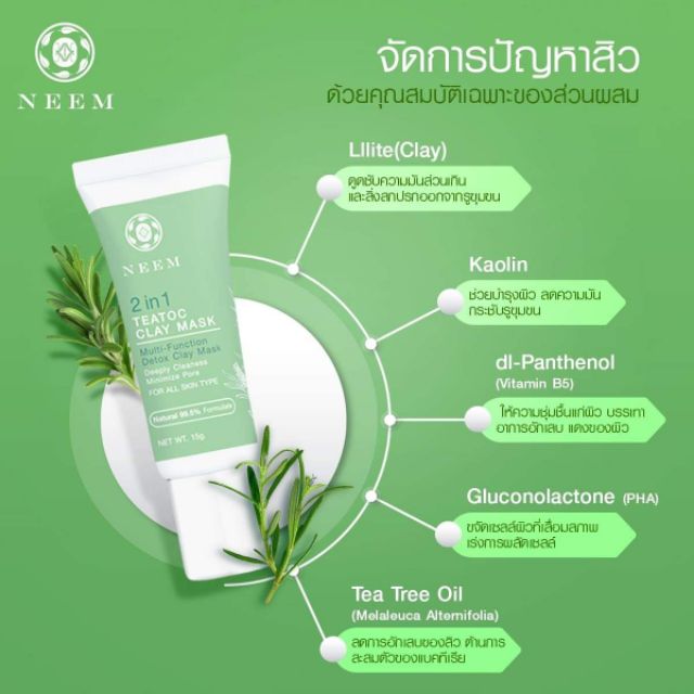 neem-2in1-teatoc-clay-mask-แต้มสิวยุบ24ชม-ด้วยโคลนฝรั่งเศส-และ-tea-tree-ฉายาครีมแต้มสิว-สิวยุบข้ามคืน