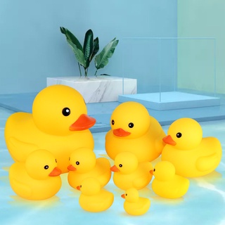 เป็ดน้อยสีเหลืองของเล่นตกแต่งอ่างอาบน้ำวัสดุไวนิลหยิกและบีบเสียงของเล่นเด็กเล่นน้ำหมายเลข 8 ของเล่นเป็ดน้อยสีเหลือง  SH7081