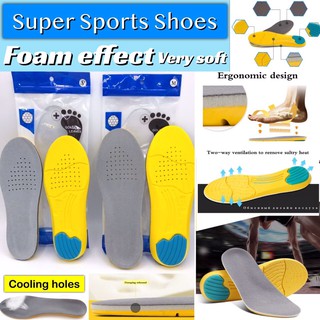 พื้นรองเท้าโฟม นุ่มพิเศษพร้อมช่องระบายความร้อนในการใส่Supper Sport Foam Effect พื้นรองเท้าโฟม