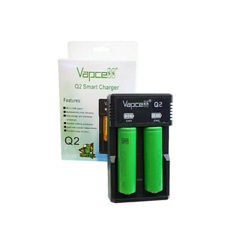 [ Q2/VTC6A2ก้อน ] Vapcell Q2 พร้อมถ่าน VTC 6A 18650 3000 mAh [30A]