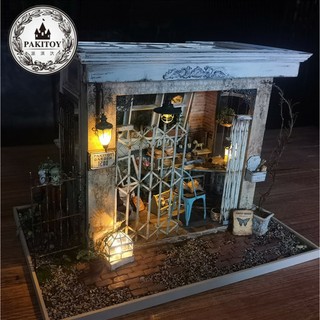 PAKITOY Garden บ้านตุ๊กตา โมเดลบ้านวินเทจ ร้านไทยพร้อมส่ง dollhouse miniature บ้านจิ๋ว ร้านกาแฟจิ๋ว โมเดลร้านกาแฟ