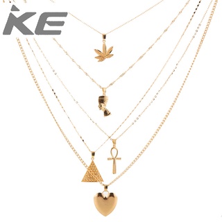 Jewelry Exaggerated triangle love lightning villain alloy multi-necklace female for girls for