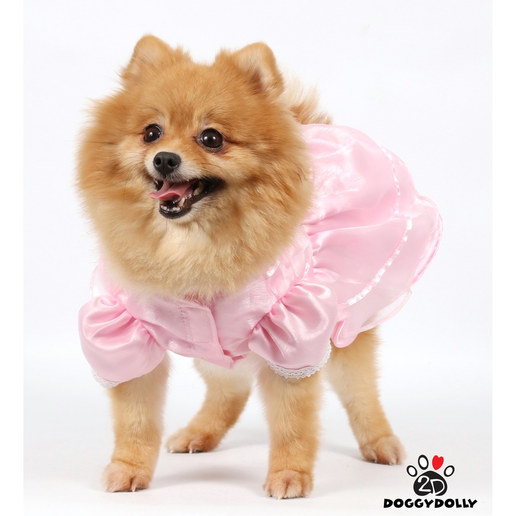 pet-clothes-doggydolly-เสื้อผ้าแฟชั่น-สัตว์เลี้ยง-หมาแมว-ชุดแต่งงาน-wedding-กระโปรง-ราตรี-สีชมพู-ขนาดไซส์-1-9โล-f029