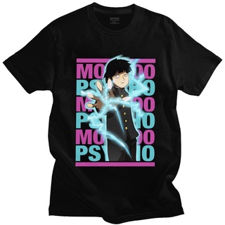 T-shirt  เสื้อยืดแขนสั้น ผ้าฝ้ายแท้ พิมพ์ลายอนิเมะ Manga Shigeo Kageyama 100 สไตล์คลาสสิก สําหรับผู้ชายS-5XL