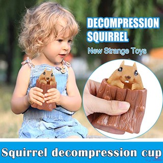 📌กระรอกถ้วยต้นไม้ของเล่นบีบ📌 (Squirrel squeeze toy)
