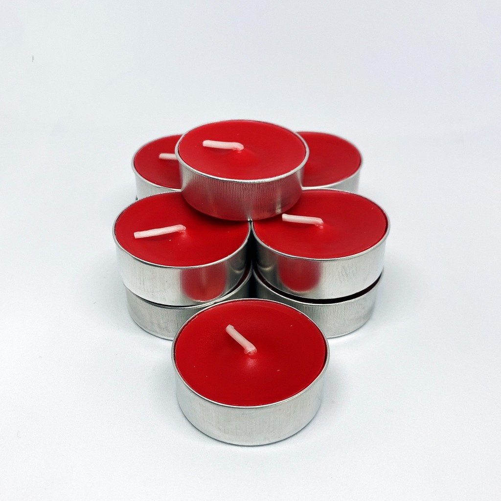 เทียนทีไลท์สีแดง-กลิ่นทับทิม-tealight-10ชิ้น-จุดได้นานสุด-4-5-ชม-เทียนอโรม่าน้ำหอมcdl-เทียนไหว้พระ-สร้างบรรยากาศ