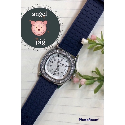 ภาพสินค้านาฬิกาข้อมือหญิงทรงเหลี่ยม สายยางซิลิโคนอย่างดี นาฬิกาแฟชั่น Quartz analog ทรงปาเต๊ะ จากร้าน angel_pig6395 บน Shopee ภาพที่ 5