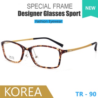 Japan ญี่ปุ่น แว่นตา แฟชั่น รุ่น 1745 C-3 สีน้ำตาลลายกละ วัสดุ ทีอาร์90 TR90 กรอบเต็ม ขาข้อต่อ กรอบแว่นตา Glasses Frame