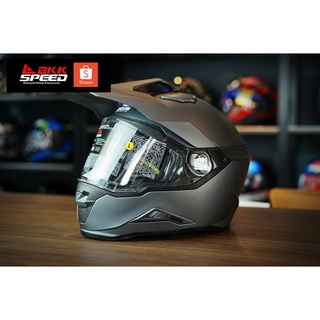 ZEUS 913 Matt Titanium หมวก Sport Adventure Touring สามารถถอด peak เข้าออกได้ มีแว่น 2 ชั้น