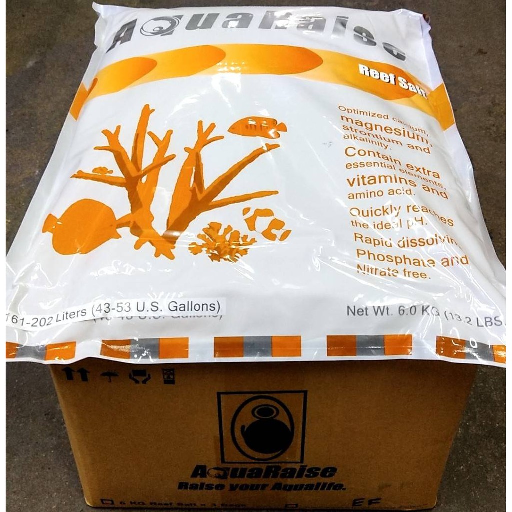 เกลือตู้ปลาอควอเรซ-aquaraise-สูตร-enhanced-formula-สูตรใหม่-ถุงสีส้ม-ขนาด6-0kg-ชนิด-1-ลัง-3-ถุง-ขายราคาส่งยกลัง