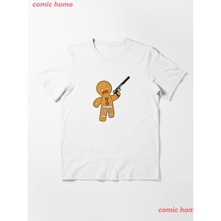 New Gingerbread Man Attack Essential T-Shirt เสื้อยืด ดพิมพ์ลาย เสื้อยืดผ้าฝ้าย คอกลม cotton แฟชั่น discount Unisex