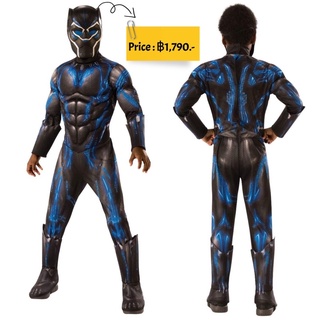 Rubies Costume Deluxe Black Panther Childs Costume, Blue, 3-4 ปี