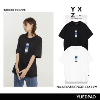 【ใหม่】Yuedpao X Tigerspark film season ยอดขาย No.1 รับประกันไม่ย้วย 2 ปี เสื้อยืดเปล่า เสื้อยืด Oversized แขนสั้น Black&amp;