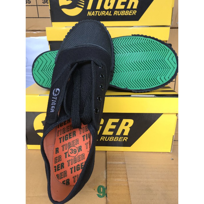 tiger-รองเท้านักเรียนผ้าใบ-รองเท้านักเรียนเด็กผู้ชาย-สีดำ-สินค้าพร้อมส่ง
