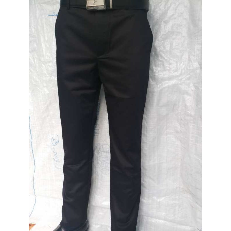 กางเกงสแล็คชาย-กางเกงสแล็คขายาวสีดำผ้ายืดชาย-กางเกงทำงานขายาวสีดำ