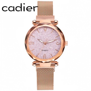 สินค้า Cadier 005 A02256 นาฬิกาผู้หญิง นาฬิกาควอตซ์ผู้หญิง กันน้ำ แฟชั่นที่เรียบง่ายดาวสกายนาฬิกา หัวเข็มขัดสแตนเลสแม่เหล็ก