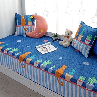 ผ้าคลุมโซฟา◑☑Cartoon Bay Window Mat Four Seasons Universal Anti-SLIP Sill Bedroom Net Red Custom Balcony Simple Modern