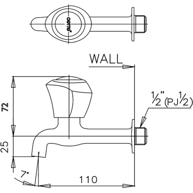 01-06-cotto-ct175c11-hm-ก๊อกเดี่ยวติดผนังคอยาว-รุ่น-new-century