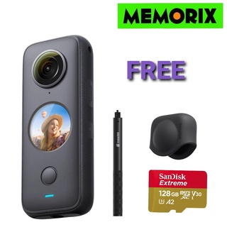 สินค้า ถูกที่สุด ของแท้ Original (ประกันศูนย์ไทย) Insta360 ONE X2 Panoramic Action Camera Insta 360 Free Memory Card+Stick 1.2m