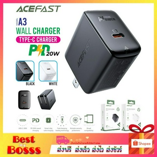 Acefast รุ่น A3 หัวชาร์จ ชาร์จเร็ว Fast Charge Wall Charger A3 PD3.0 20W (1xUSB-C) US