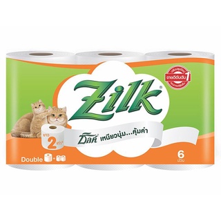 Zilk Double ซิลค์ ดับเบิ้ล กระดาษชำระ 6 ม้วน