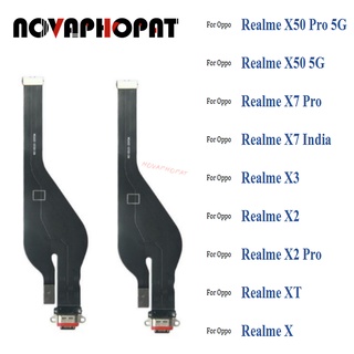 Novaphopat บอร์ดเชื่อมต่อสายเคเบิลอ่อน พร้อมไมโครโฟน สําหรับ OPPO Realme X50 X7 X3 X2 Pro XT X 5G