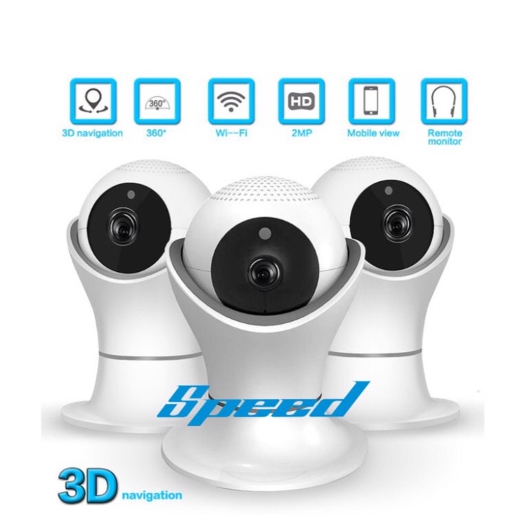 กล้องวงจรปิดไร้สาย IP Camera SPEED WIFI HD 2.0MP/1080p P2P Home ...