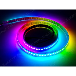 สินค้า ไฟเส้น RGB 5050 หุ้มกันน้ำ วิ่งอิสระ IC WS2812B 5V หลอดถี่ 60 / 144 LED/M  / แบบแผง 8x32 สามารถควบคุมอิสระทุกดวง ไฟวิ่ง