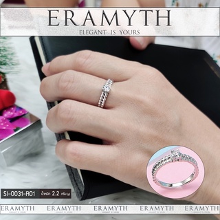 Eramyth jeweIry แหวน เงินแท้  SI-0031-R01 งานฝังเพชรสวิลCZ สินค้ามาตรฐานส่งออก