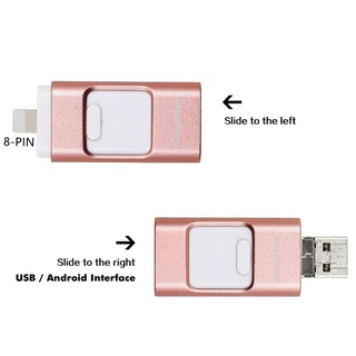 ภาพหน้าปกสินค้าSpoerty แฟลชไดรฟ์ OTG USB 128GB 3 in 1 สําหรับโทรศัพท์ Android PC 8-PIN ที่เกี่ยวข้อง
