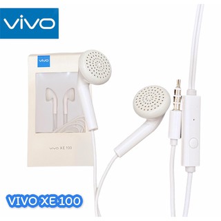 หูฟัง Vivo XE 100 หูฟัง  เสียงดี หูฟังไมโครโฟน หูฟังแท้ ไมโครโฟน หูฟัง หูฟังVivo