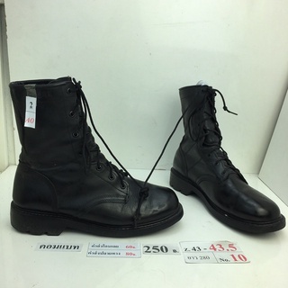 รองเท้าคอมแบท Combat shoes รองเท้าคอมแบททหาร หนังสีดำ สภาพดี ทรงสวย มือสอง คัดเกรด ของนอก เกาหลี