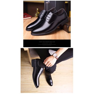 ภาพขนาดย่อของภาพหน้าปกสินค้าDerby Shoes Man รองเท้าทำงานผู้ชาย รองเท้าคัทชูผู้ชาย แบบคลาสสิก P69 จากร้าน q_trend บน Shopee ภาพที่ 8