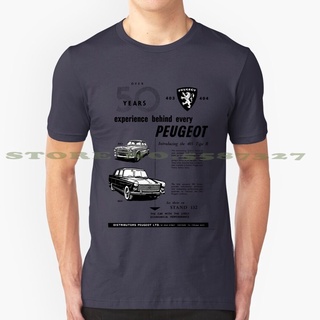 tshirtเสื้อยืดคอกลมฤดูร้อนPeugeot 403/ 404 เสื้อยืดลําลอง แขนสั้น คอกลม พิมพ์ลายรถยนต์ France-Cars Puegoet 403 French Fr