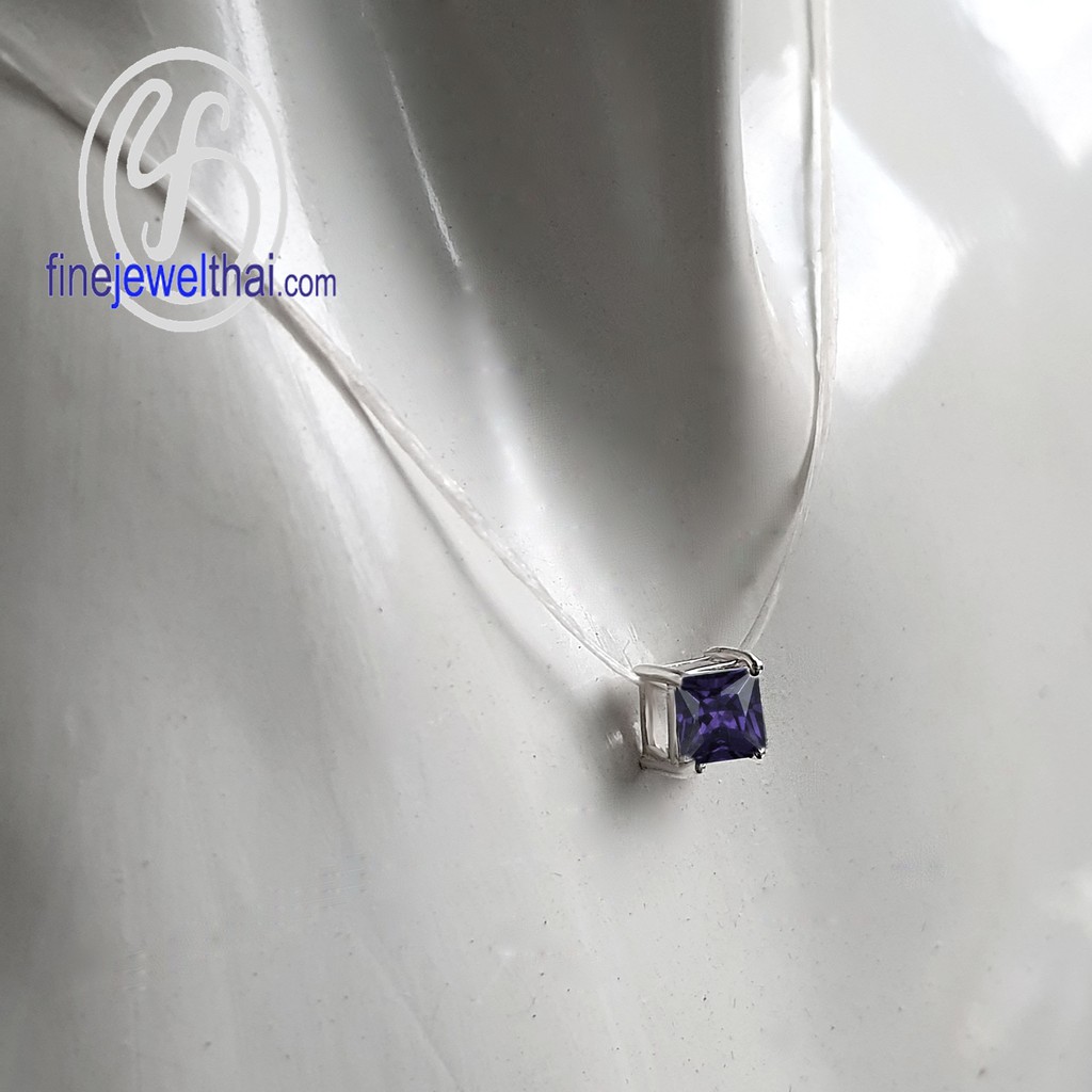 finejewelthai-จี้อะเมทิสต์-จี้พลอย-พลอยประจำเดือนเกิด-amethyst-silver-pendant-birthstone-p1088amt00-ราคาต่อชิ้น