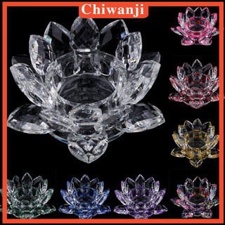 [Chiwanji] ดอกบัวคริสตัลสีขาวพร้อมกล่องของขวัญ 12 ซม. สําหรับตกแต่งบ้าน