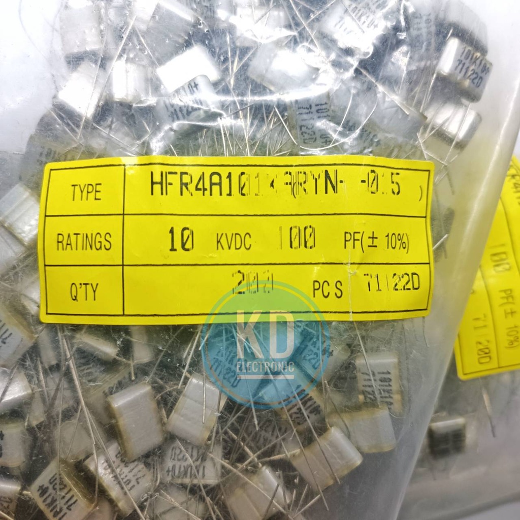 ชุด-8ตัว-100pf-10-000v-poly-film-capacitor-101-ขา-10mm-ตัวเก็บประจุ-คาปาซิเตอร์