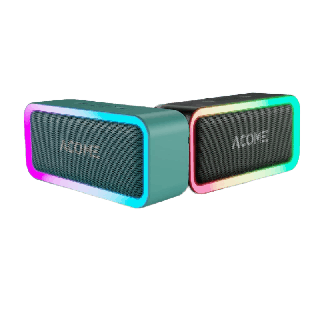 [ส่งฟรี] ACOME รุ่น A6 Bluetooth Speaker ลำโพงบลูทูธ ลำโพง แบบมีไฟ RGB 5W กันน้าระดับ IPX5 ของแท้ 100%