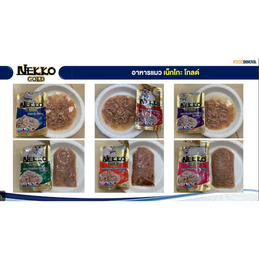 ภาพหน้าปกสินค้าสินค้าใหม่อาหารแมวเปียกพรีเมียม nekko gold แบบซอง 70 ก. จากร้าน mummumpetfood บน Shopee