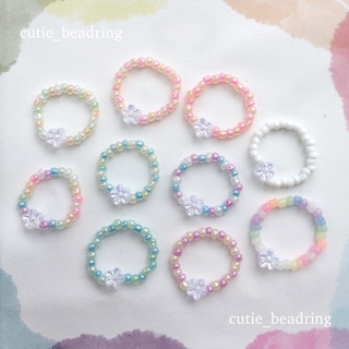 แหวนลูกปัด|little flower bead ring