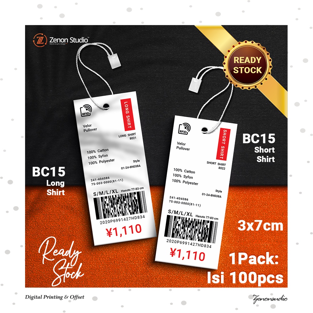 [100 ชิ้น] Hang Tag Barcode Limited Edition ราคา | Shopee Thailand