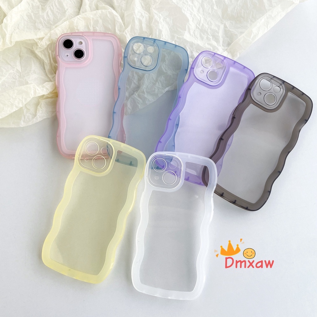 เคสโทรศัพท์มือถือ-ซิลิโคนนิ่ม-แบบใส-กันกระแทก-ลายคลื่นหยิกน่ารัก-หรูหรา-สําหรับ-oppo-reno-8-7-6-5-4-pro-5g