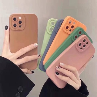 037.เคสซิลิโคสนิ่มกันกล้อง สีทึบ สีลูกกวาด TPU เคส samsung A13 4g 5g A03 A12 A22 4g 5g M12 A53 5g A03S